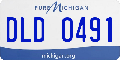 MI license plate DLD0491