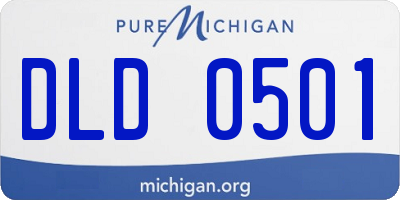 MI license plate DLD0501