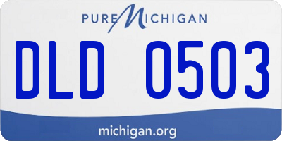MI license plate DLD0503