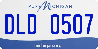 MI license plate DLD0507