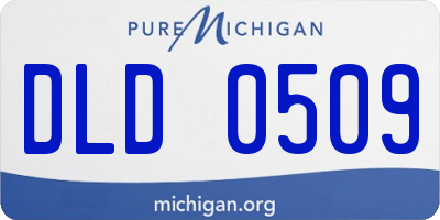 MI license plate DLD0509