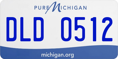 MI license plate DLD0512