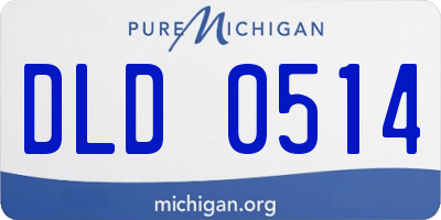 MI license plate DLD0514