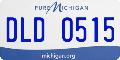 MI license plate DLD0515