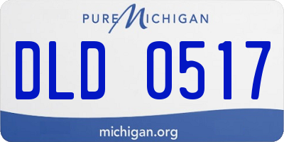 MI license plate DLD0517