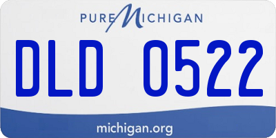 MI license plate DLD0522