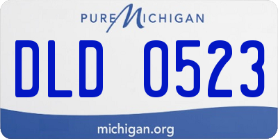 MI license plate DLD0523