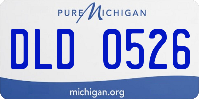 MI license plate DLD0526