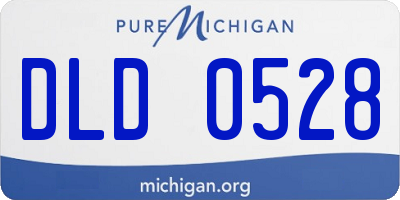 MI license plate DLD0528
