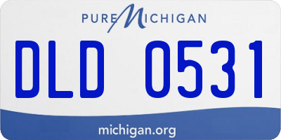 MI license plate DLD0531