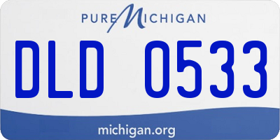 MI license plate DLD0533