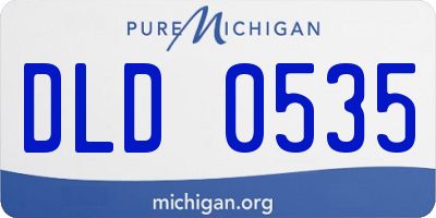 MI license plate DLD0535
