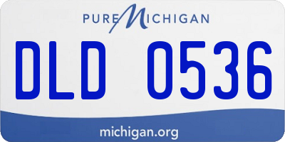 MI license plate DLD0536