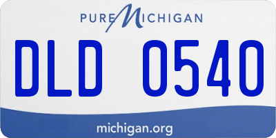MI license plate DLD0540