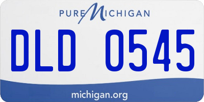 MI license plate DLD0545