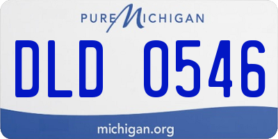 MI license plate DLD0546