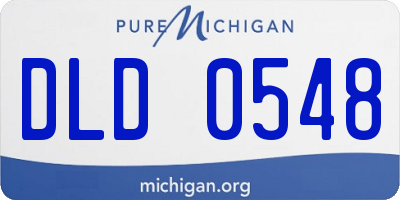 MI license plate DLD0548