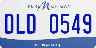 MI license plate DLD0549