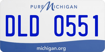 MI license plate DLD0551