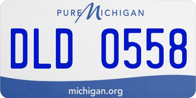 MI license plate DLD0558