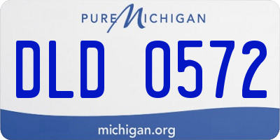 MI license plate DLD0572