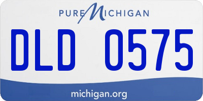 MI license plate DLD0575