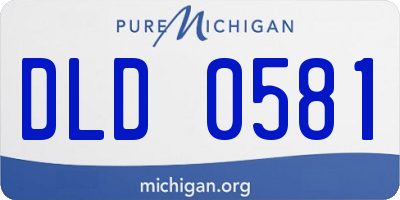 MI license plate DLD0581