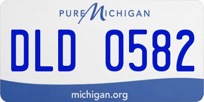 MI license plate DLD0582