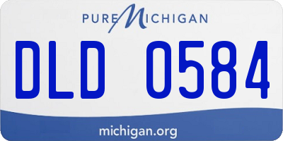 MI license plate DLD0584