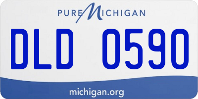 MI license plate DLD0590