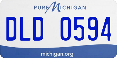 MI license plate DLD0594