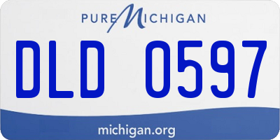 MI license plate DLD0597