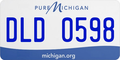 MI license plate DLD0598