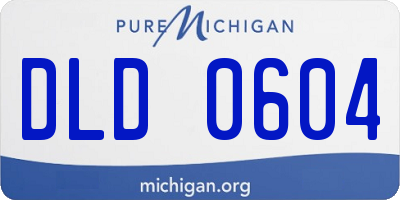 MI license plate DLD0604