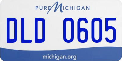 MI license plate DLD0605
