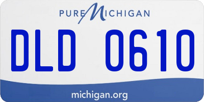MI license plate DLD0610