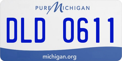 MI license plate DLD0611
