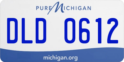 MI license plate DLD0612