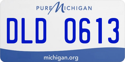 MI license plate DLD0613