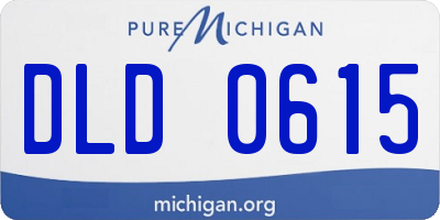 MI license plate DLD0615