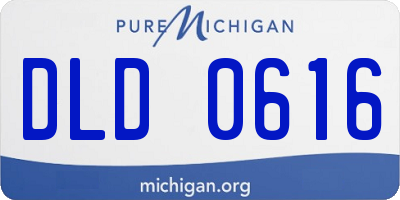 MI license plate DLD0616