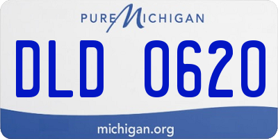 MI license plate DLD0620
