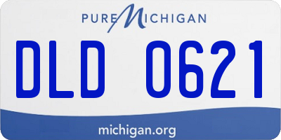 MI license plate DLD0621