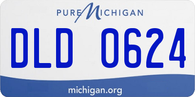 MI license plate DLD0624