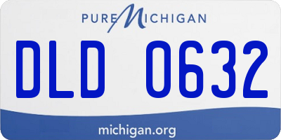 MI license plate DLD0632