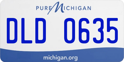 MI license plate DLD0635
