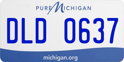 MI license plate DLD0637