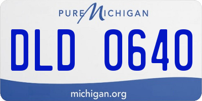 MI license plate DLD0640