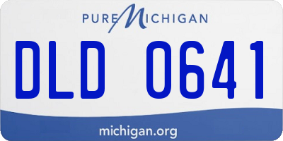 MI license plate DLD0641