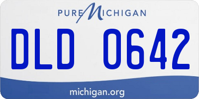 MI license plate DLD0642